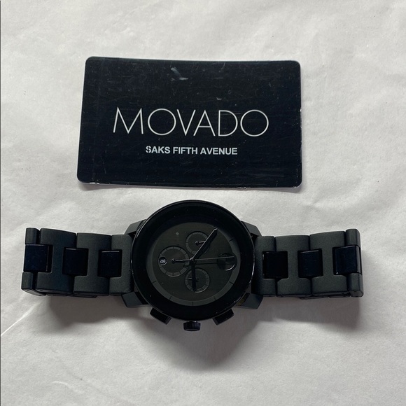 LG BLK MOVADOBOLD IN BOX WATCH